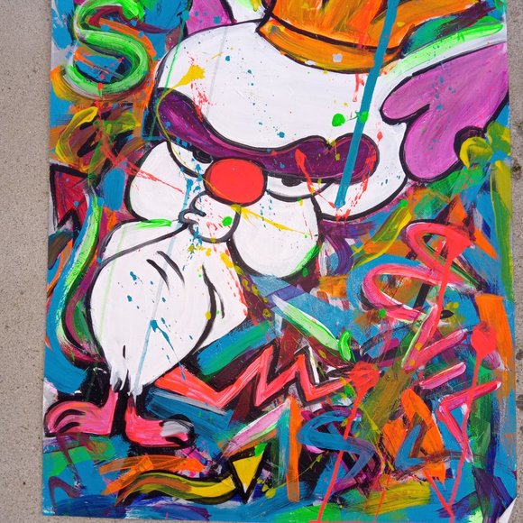 pinky and brain abstract wall art unframed - Picture 2 of 2
